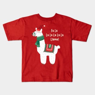 Fa la la la la la la llama Kids T-Shirt